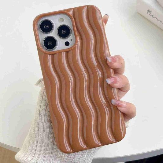 Varnishing 3D Water Wave Texture Phone Case, For iPhone 13 Pro Max, For iPhone 13 Pro, For iPhone 13, For iPhone 12 Pro Max