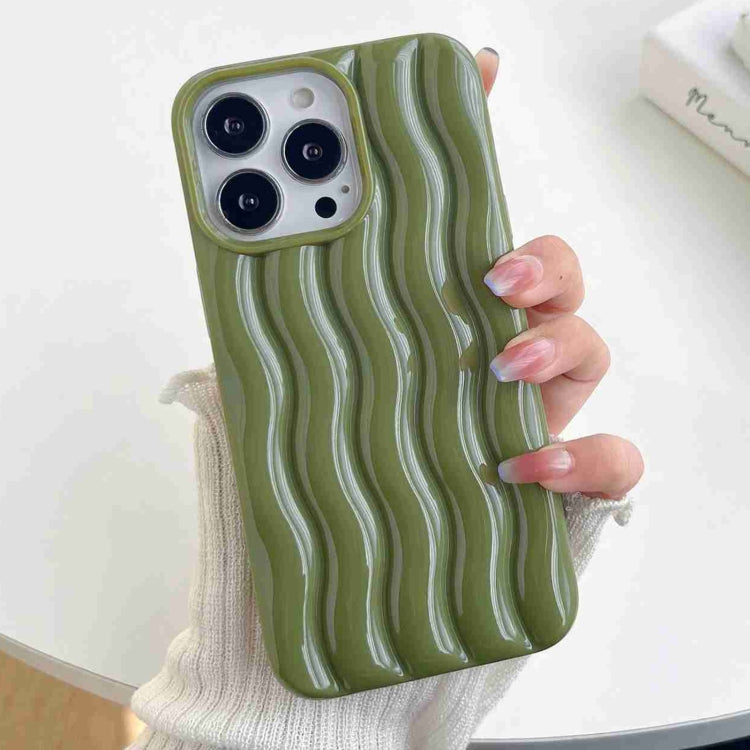 Varnishing 3D Water Wave Texture Phone Case, For iPhone 13 Pro Max, For iPhone 13 Pro, For iPhone 13, For iPhone 12 Pro Max