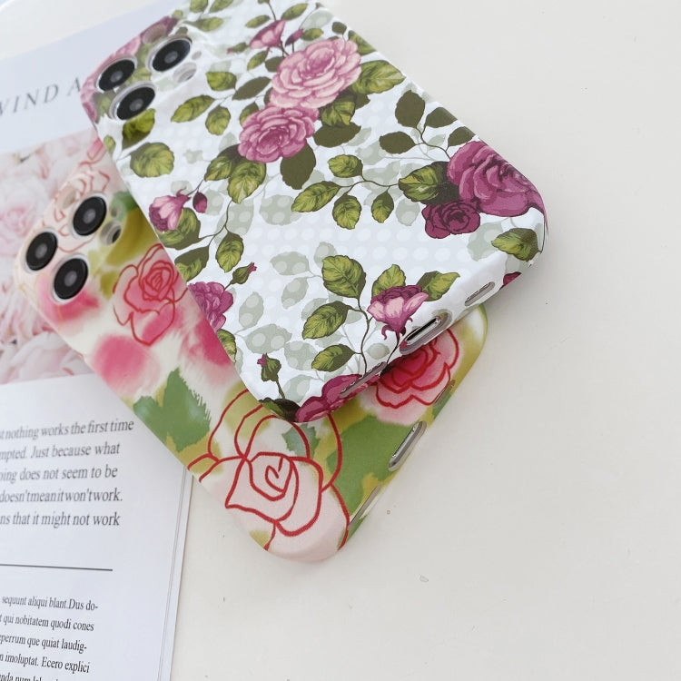 Water Sticker Flower Pattern PC Phone Case, For iPhone 14 Pro Max, For iPhone 14 Pro