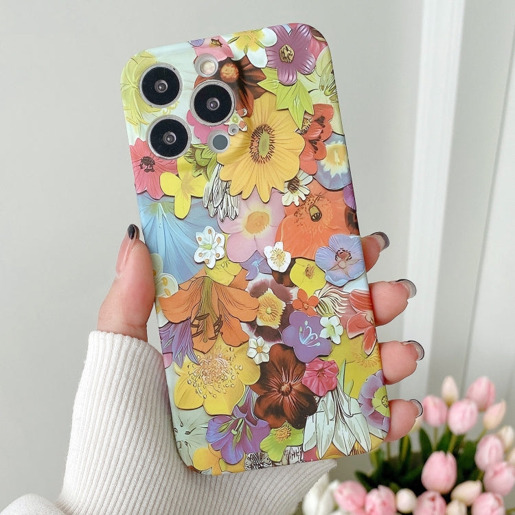 Water Sticker Flower Pattern PC Phone Case, For iPhone 12, For iPhone 12 mini