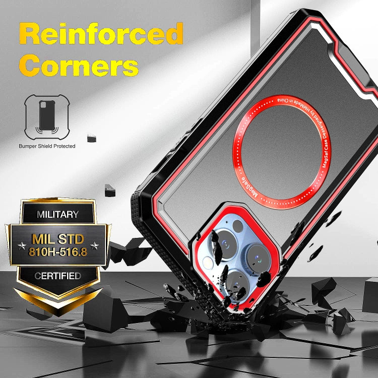 Armour Two-color MagSafe Magnetic TPU + PC Phone Case