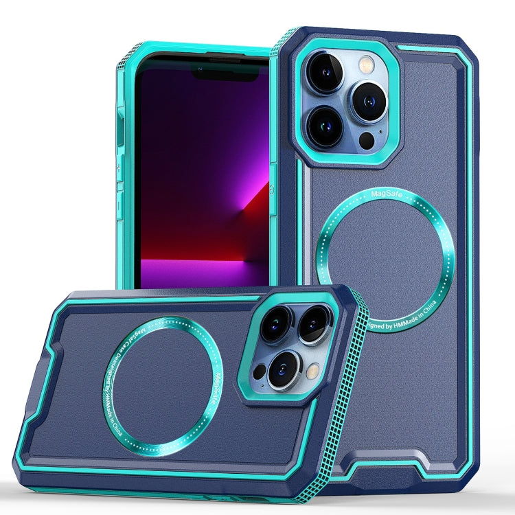 Armour Two-color MagSafe Magnetic TPU + PC Phone Case