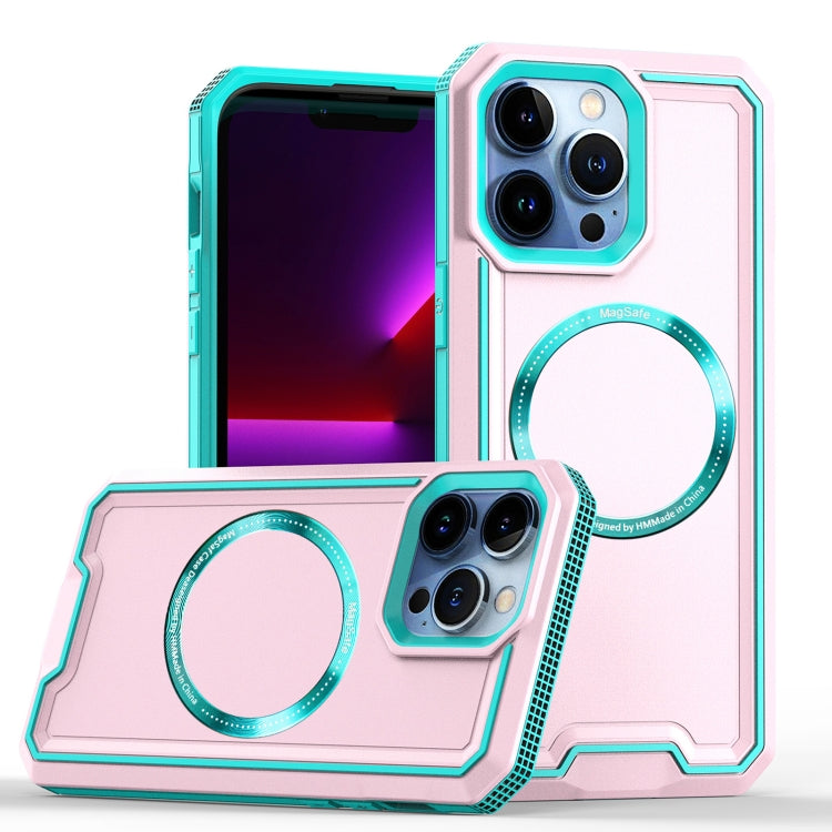 Armour Two-color MagSafe Magnetic TPU + PC Phone Case