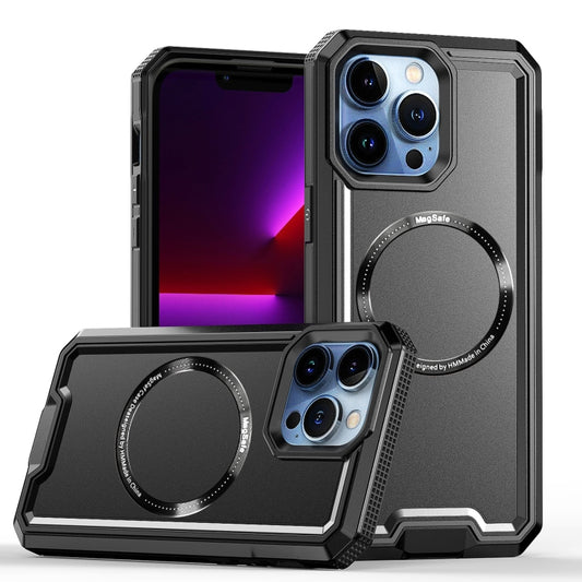 Armour Two-color MagSafe Magnetic TPU + PC Phone Case, For iPhone 13 Pro Max, For iPhone 12 Pro Max, For iPhone 11 Pro, For iPhone 11, For iPhone 14 Plus, For iPhone 12 / 12 Pro