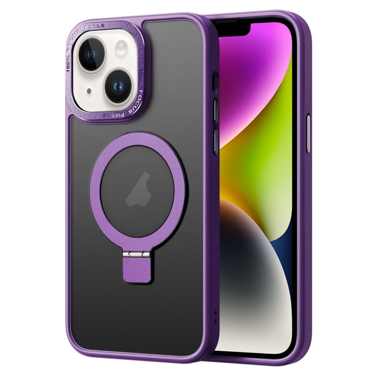 Skin Feel MagSafe Magnetic Holder Phone Case, For iPhone 14 Pro Max, For iPhone 14 Pro, For iPhone 14, For iPhone 14 Plus