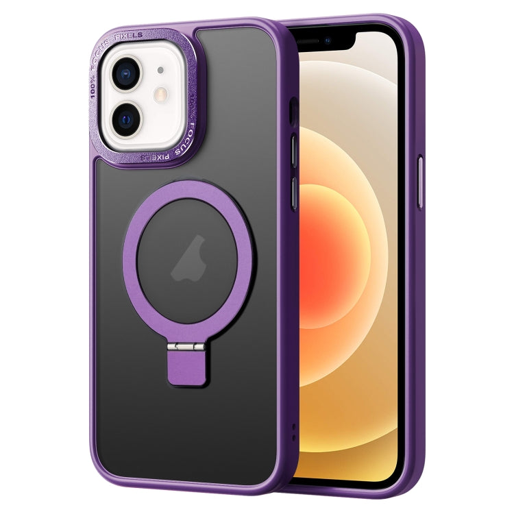 Skin Feel MagSafe Magnetic Holder Phone Case, For iPhone 12 Pro, For iPhone 12, For iPhone 11 Pro Max, For iPhone 11