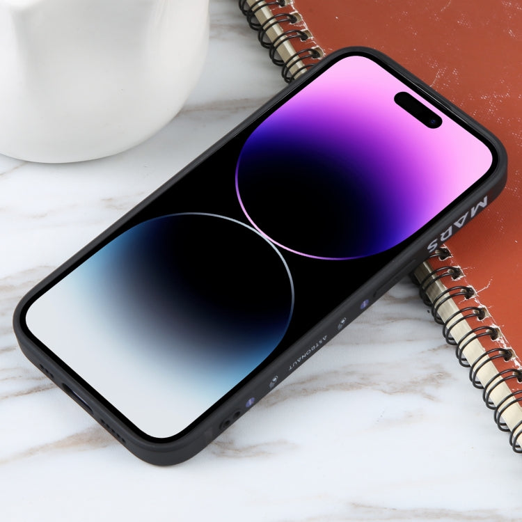 Astronaut Pattern Silicone Straight Edge Phone Case, For iPhone 14 Pro Max, For iPhone 13, For iPhone 13 Pro