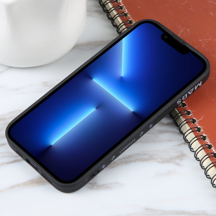 Astronaut Pattern Silicone Straight Edge Phone Case, For iPhone 13 Pro Max, For iPhone 12, For iPhone 12 Pro