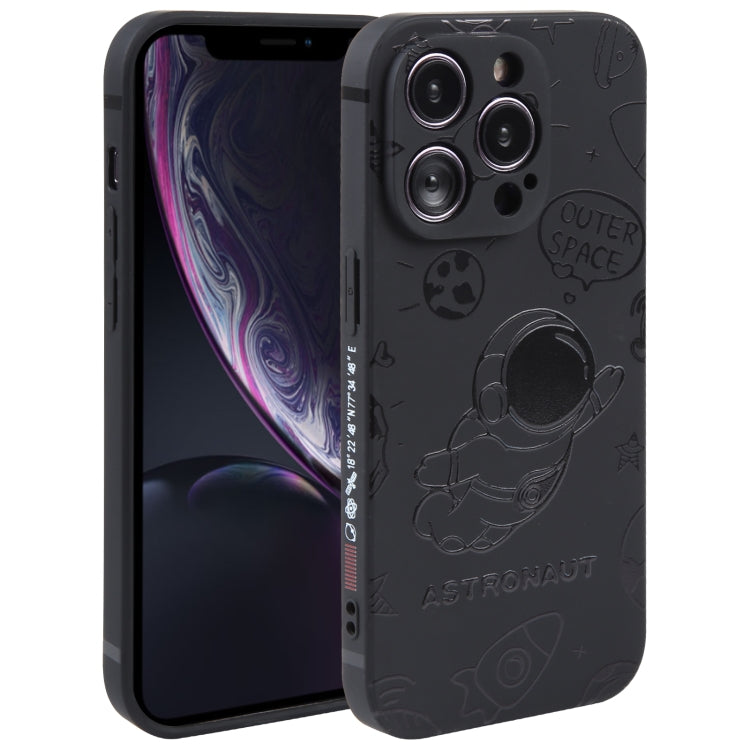 Astronaut Pattern Silicone Straight Edge Phone Case, For iPhone XR, For iPhone SE 2022 / 2020 / 7 / 8, For iPhone 7 Plus / 8 Plus