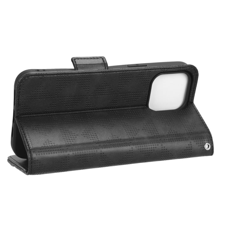 Symmetrical Triangle Leather Phone Case, For iPhone 14 Pro Max, For iPhone 14 Pro, For iPhone 14, For iPhone 14 Plus