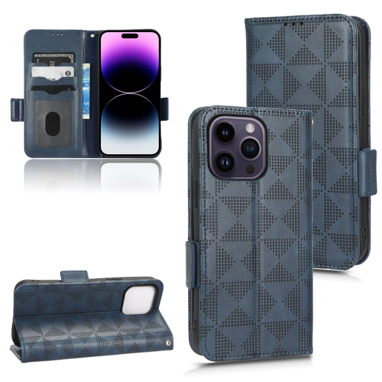 Symmetrical Triangle Leather Phone Case, For iPhone 14 Pro Max, For iPhone 14 Pro, For iPhone 14, For iPhone 14 Plus