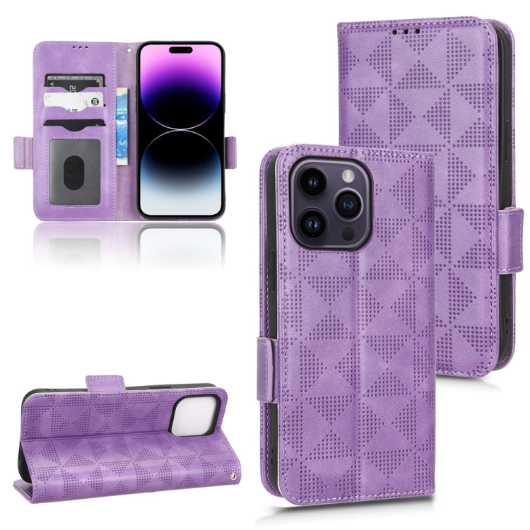 Symmetrical Triangle Leather Phone Case, For iPhone 14 Pro Max, For iPhone 14 Pro, For iPhone 14, For iPhone 14 Plus