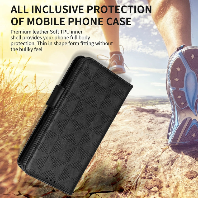 Symmetrical Triangle Leather Phone Case, For iPhone 14 Pro Max, For iPhone 14 Pro, For iPhone 14, For iPhone 14 Plus