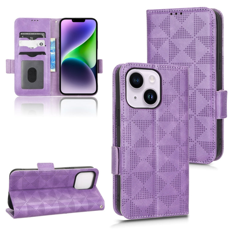Symmetrical Triangle Leather Phone Case, For iPhone 14 Pro Max, For iPhone 14 Pro, For iPhone 14, For iPhone 14 Plus
