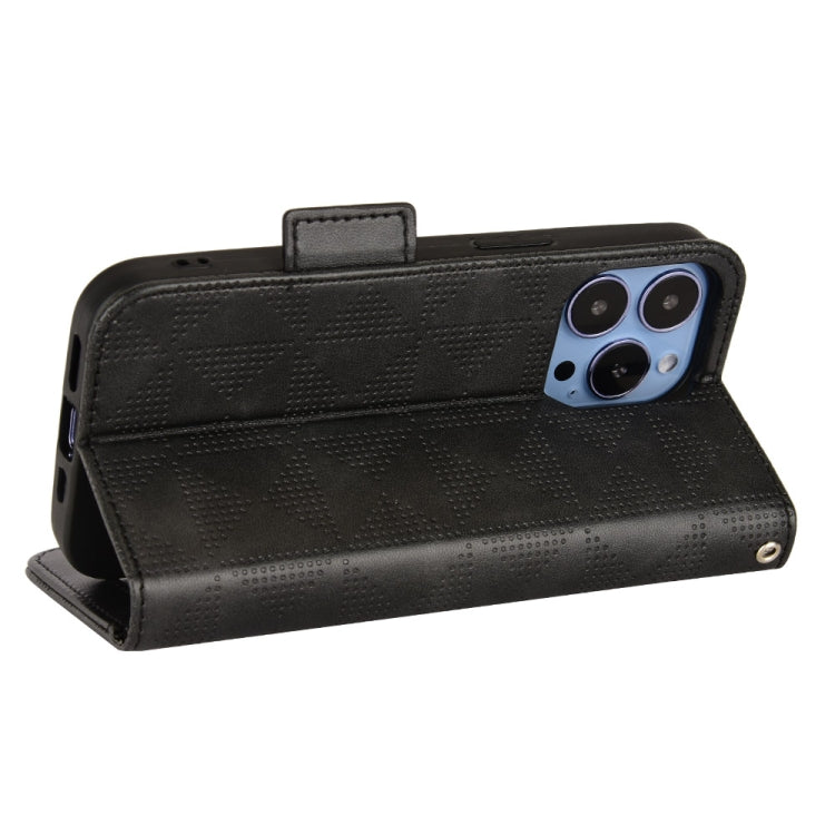 Symmetrical Triangle Leather Phone Case, For iPhone 13 Pro Max, For iPhone 13 Pro, For iPhone 13, For iPhone 13 mini