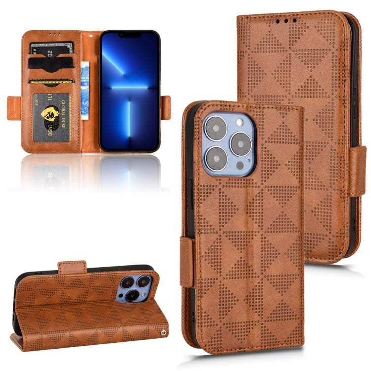 Symmetrical Triangle Leather Phone Case, For iPhone 13 Pro Max, For iPhone 13 Pro, For iPhone 13, For iPhone 13 mini