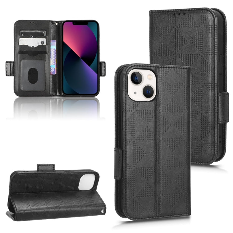 Symmetrical Triangle Leather Phone Case, For iPhone 13 Pro Max, For iPhone 13 Pro, For iPhone 13, For iPhone 13 mini