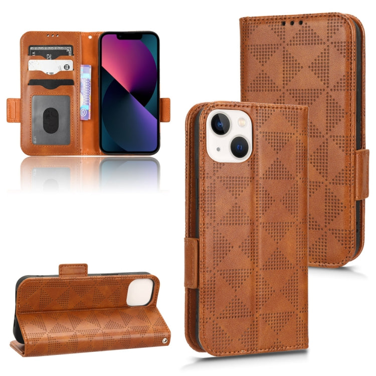 Symmetrical Triangle Leather Phone Case, For iPhone 13 Pro Max, For iPhone 13 Pro, For iPhone 13, For iPhone 13 mini