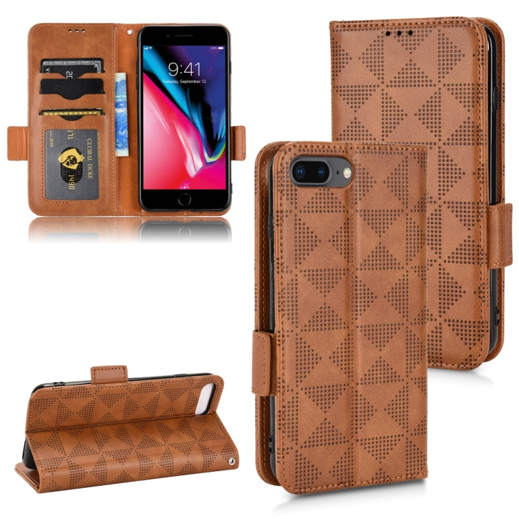 Symmetrical Triangle Leather Phone Case, For iPhone XR, For iPhone 8 Plus / 7 Plus, For iPhone SE 2022 / SE 2020 / 8 / 7