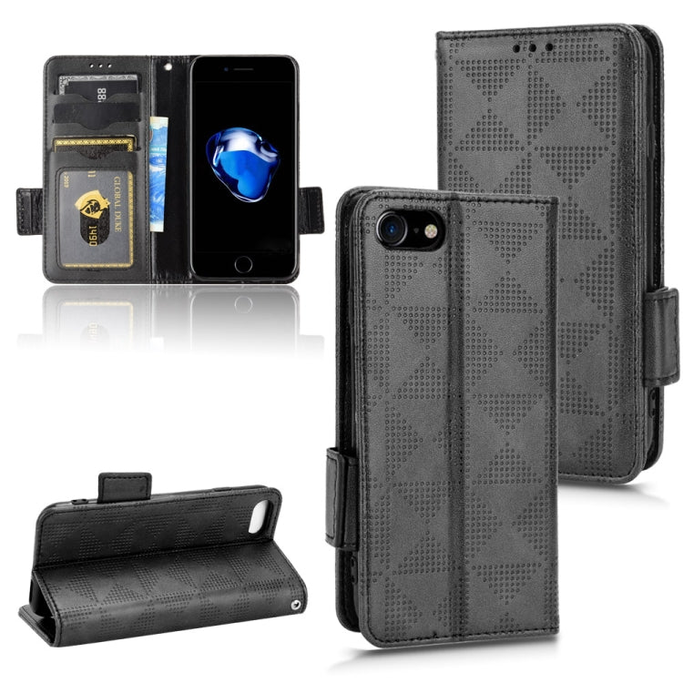 Symmetrical Triangle Leather Phone Case, For iPhone XR, For iPhone 8 Plus / 7 Plus, For iPhone SE 2022 / SE 2020 / 8 / 7