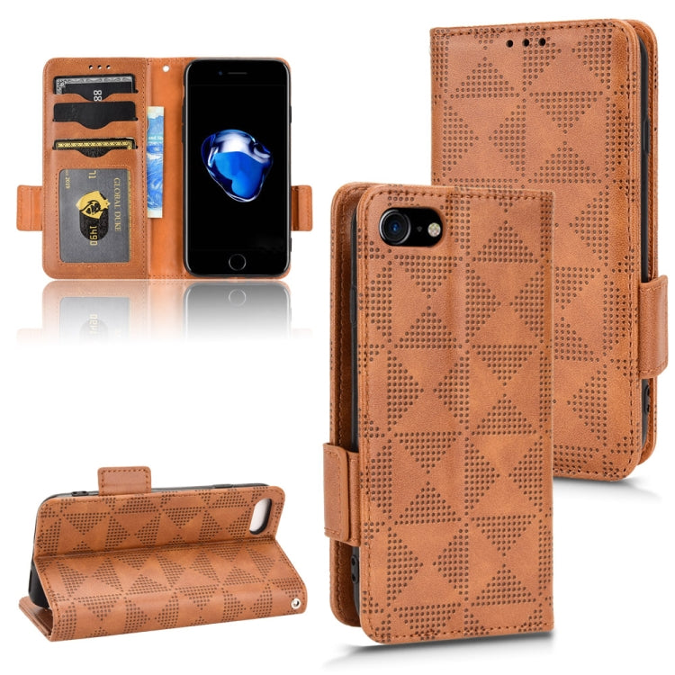 Symmetrical Triangle Leather Phone Case, For iPhone XR, For iPhone 8 Plus / 7 Plus, For iPhone SE 2022 / SE 2020 / 8 / 7