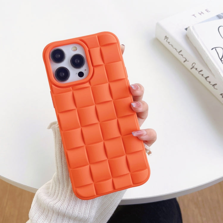 3D Cube Weave Texture Skin Feel Phone Case, For iPhone 14 Pro Max