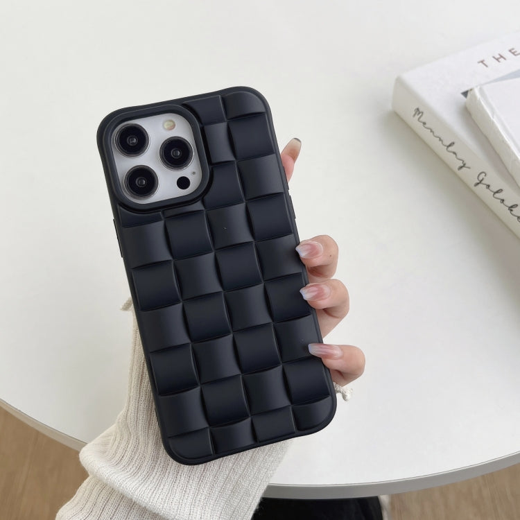 3D Cube Weave Texture Skin Feel Phone Case, For iPhone 14 Pro Max