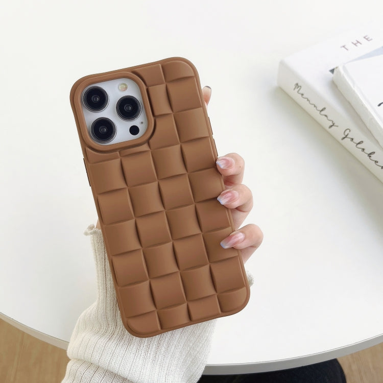 3D Cube Weave Texture Skin Feel Phone Case, For iPhone 14 Pro