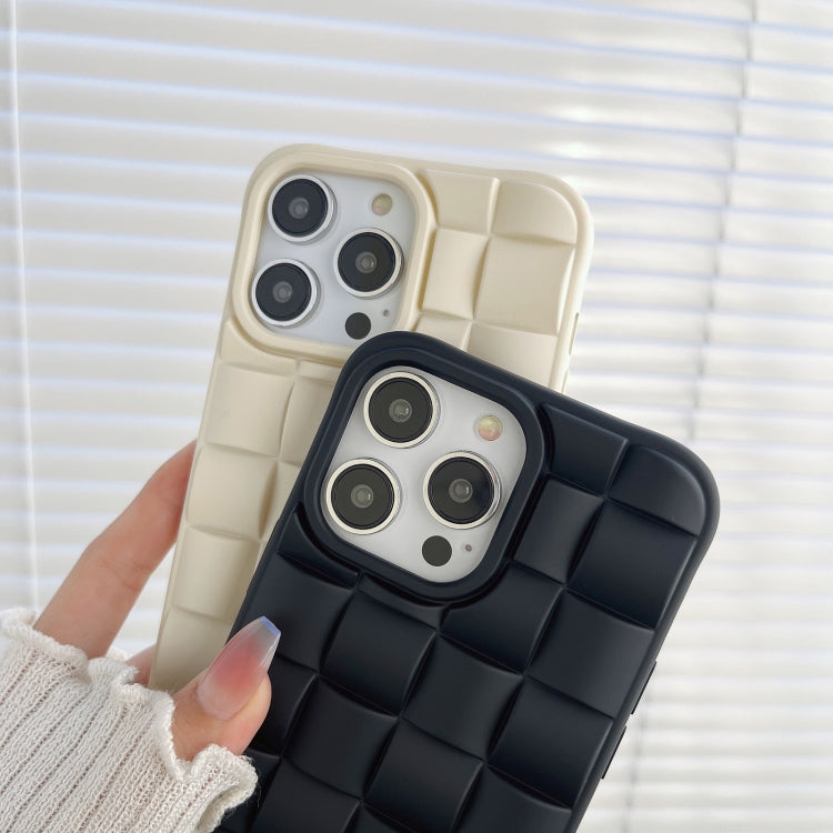 3D Cube Weave Texture Skin Feel Phone Case, For iPhone 14