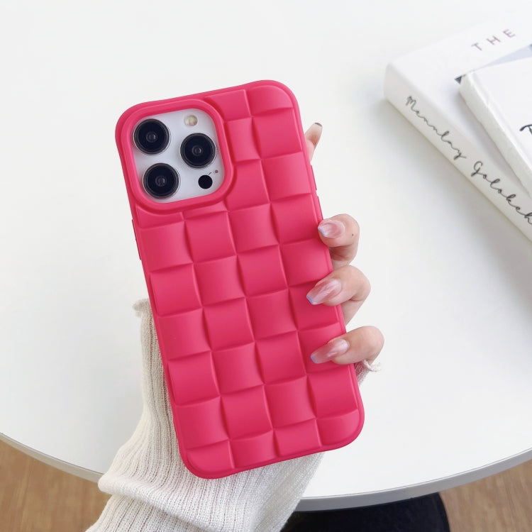 3D Cube Weave Texture Skin Feel Phone Case, For iPhone 13 Pro Max