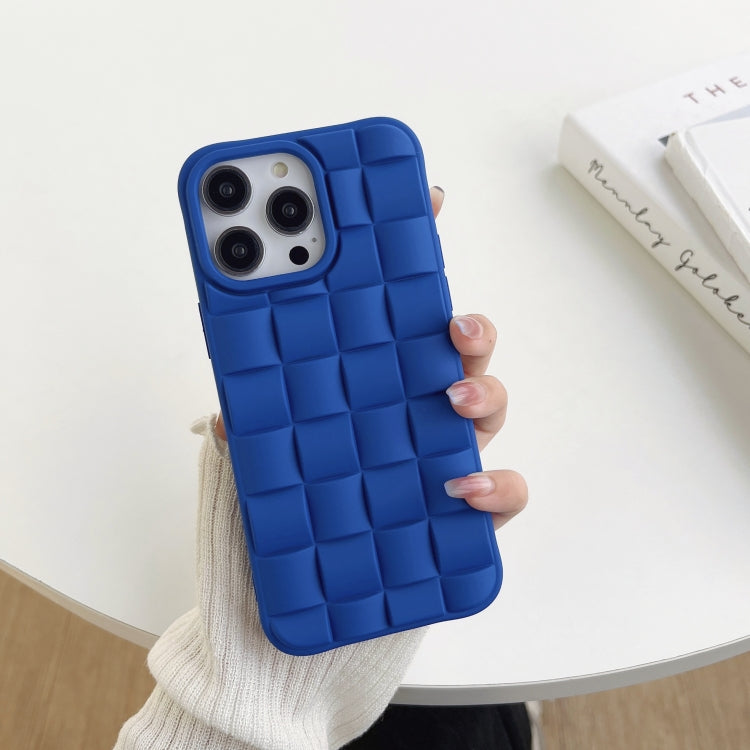 3D Cube Weave Texture Skin Feel Phone Case, For iPhone 12