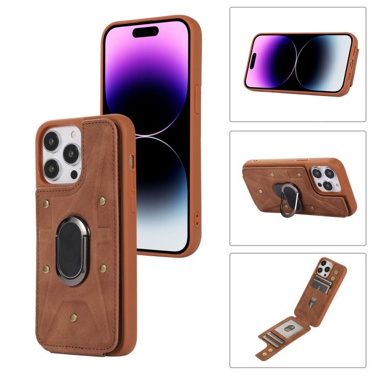 Armor Ring Wallet Back Cover Phone Case, For iPhone 14 Pro, For iPhone 14 Plus, For iPhone 14 Pro Max, For iPhone 13