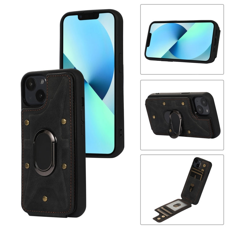 Armor Ring Wallet Back Cover Phone Case, For iPhone 14 Pro, For iPhone 14 Plus, For iPhone 14 Pro Max, For iPhone 13