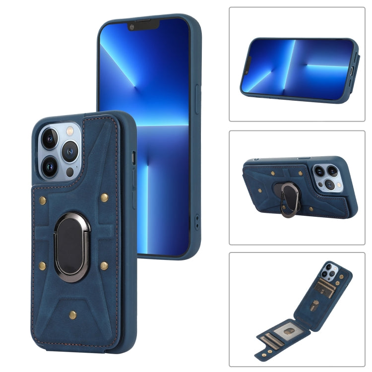 Armor Ring Wallet Back Cover Phone Case, For iPhone 13 Pro, For iPhone 13 Pro Max, For iPhone 12 / 12 Pro, For iPhone 12 Pro Max