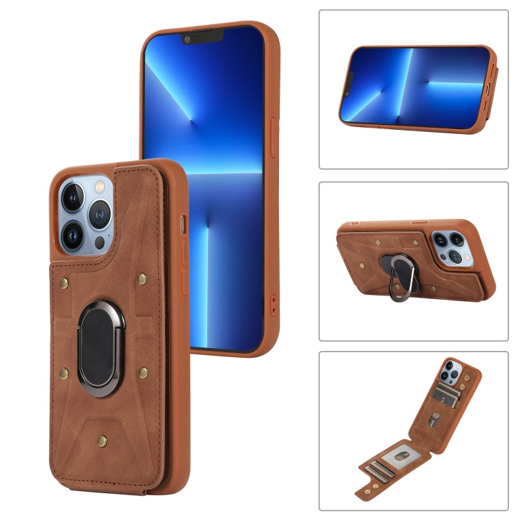 Armor Ring Wallet Back Cover Phone Case, For iPhone 13 Pro, For iPhone 13 Pro Max, For iPhone 12 / 12 Pro, For iPhone 12 Pro Max