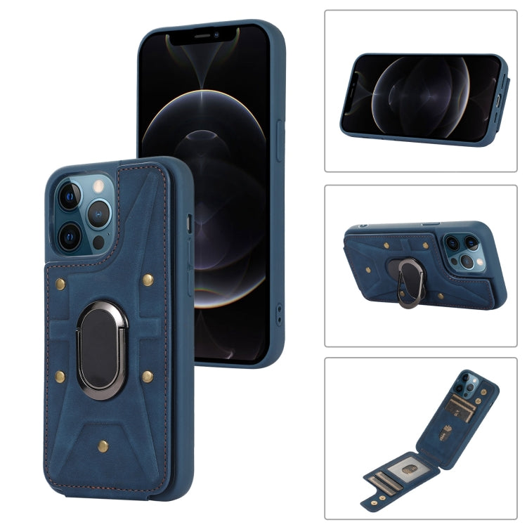 Armor Ring Wallet Back Cover Phone Case, For iPhone 13 Pro, For iPhone 13 Pro Max, For iPhone 12 / 12 Pro, For iPhone 12 Pro Max