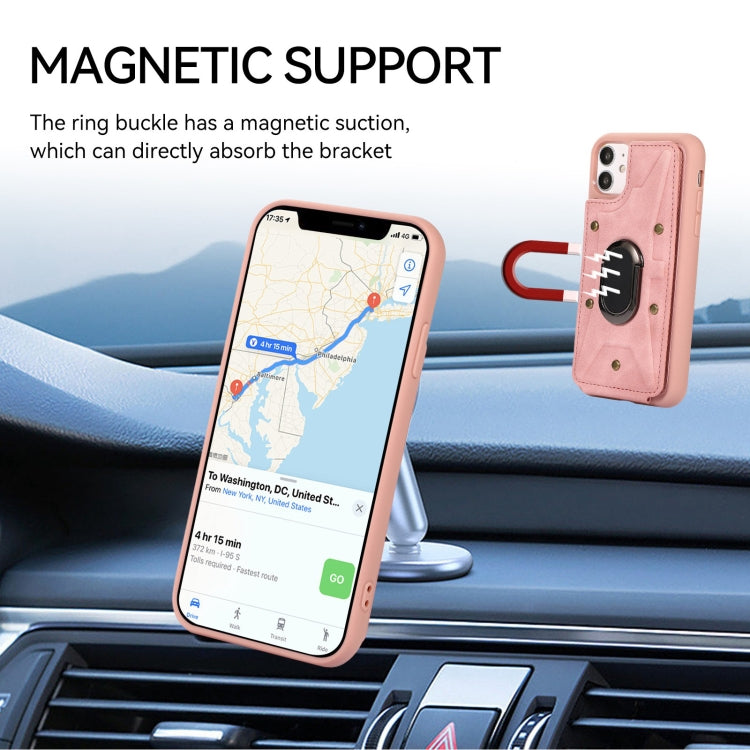 Armor Ring Wallet Back Cover Phone Case, For iPhone 11, For iPhone 11 Pro, For iPhone 11 Pro Max, For iPhone X / XS
