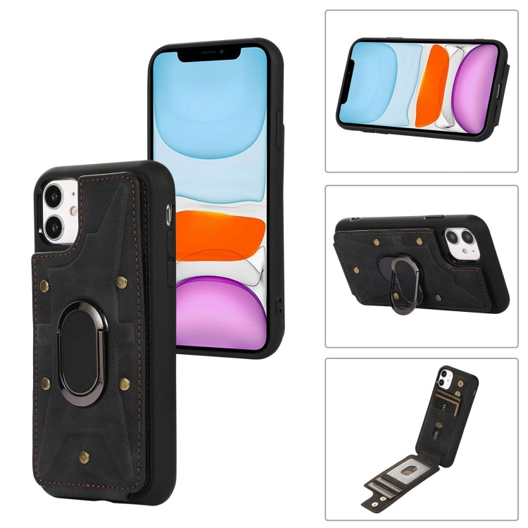 Armor Ring Wallet Back Cover Phone Case, For iPhone 11, For iPhone 11 Pro, For iPhone 11 Pro Max, For iPhone X / XS