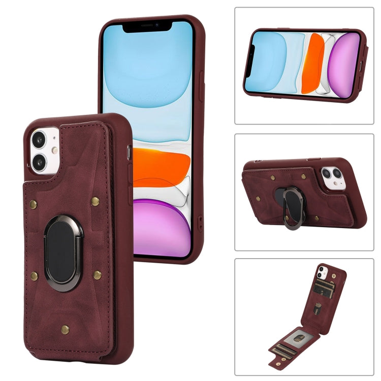Armor Ring Wallet Back Cover Phone Case, For iPhone 11, For iPhone 11 Pro, For iPhone 11 Pro Max, For iPhone X / XS