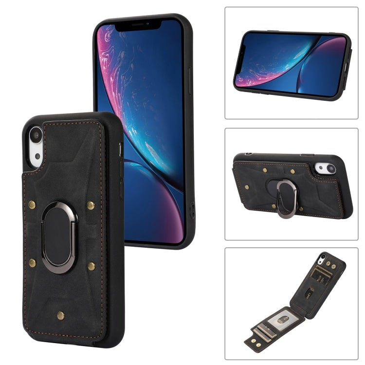 Armor Ring Wallet Back Cover Phone Case, For iPhone XR, For iPhone XS Max, For iPhone SE 2022 / 2020 / 8 / 7, For iPhone 8 Plus / 7 Plus