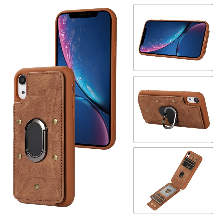 Armor Ring Wallet Back Cover Phone Case, For iPhone XR, For iPhone XS Max, For iPhone SE 2022 / 2020 / 8 / 7, For iPhone 8 Plus / 7 Plus