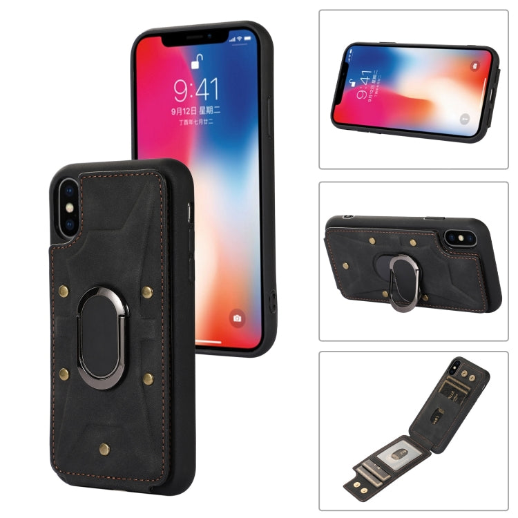 Armor Ring Wallet Back Cover Phone Case, For iPhone XR, For iPhone XS Max, For iPhone SE 2022 / 2020 / 8 / 7, For iPhone 8 Plus / 7 Plus