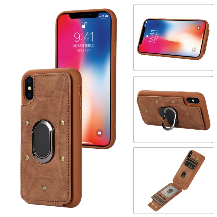 Armor Ring Wallet Back Cover Phone Case, For iPhone XR, For iPhone XS Max, For iPhone SE 2022 / 2020 / 8 / 7, For iPhone 8 Plus / 7 Plus
