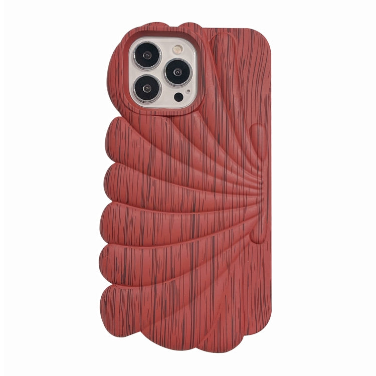 Wood Grain Shell Shape TPU Phone Case, For iPhone 14, For iPhone 14 Plus, For iPhone 14 Pro, For iPhone 14 Pro Max