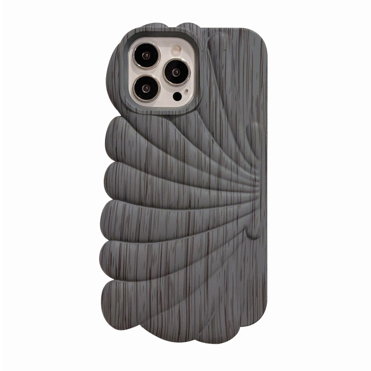 Wood Grain Shell Shape TPU Phone Case, For iPhone 14, For iPhone 14 Plus, For iPhone 14 Pro, For iPhone 14 Pro Max