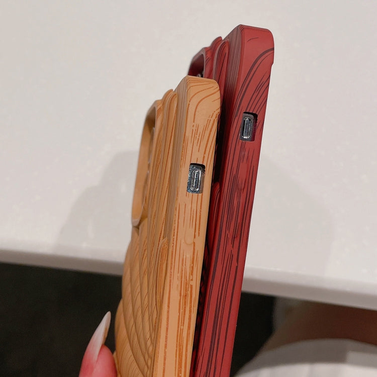 Wood Grain Shell Shape TPU Phone Case, For iPhone 13, For iPhone 13 Pro, For iPhone 13 Pro Max, For iPhone 12