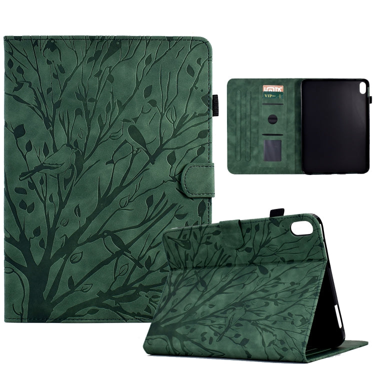 Fortune Tree Pressure Flower PU Tablet Case with Wake-up / Sleep Function, For iPad 10.2 2019 2020 / iPad 10.5 2017 2019, For iPad 10.9 2022 / 2025, For iPad Air / Air 2 / 9.7 2017 2018, For iPad Pro 11 / Air 4 10.9 2020 / Air 5 10.9