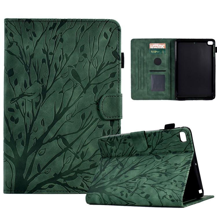 Fortune Tree Pressure Flower PU Tablet Case with Wake-up / Sleep Function, For iPad 10.2 2019 2020 / iPad 10.5 2017 2019, For iPad 10.9 2022 / 2025, For iPad Air / Air 2 / 9.7 2017 2018, For iPad Pro 11 / Air 4 10.9 2020 / Air 5 10.9