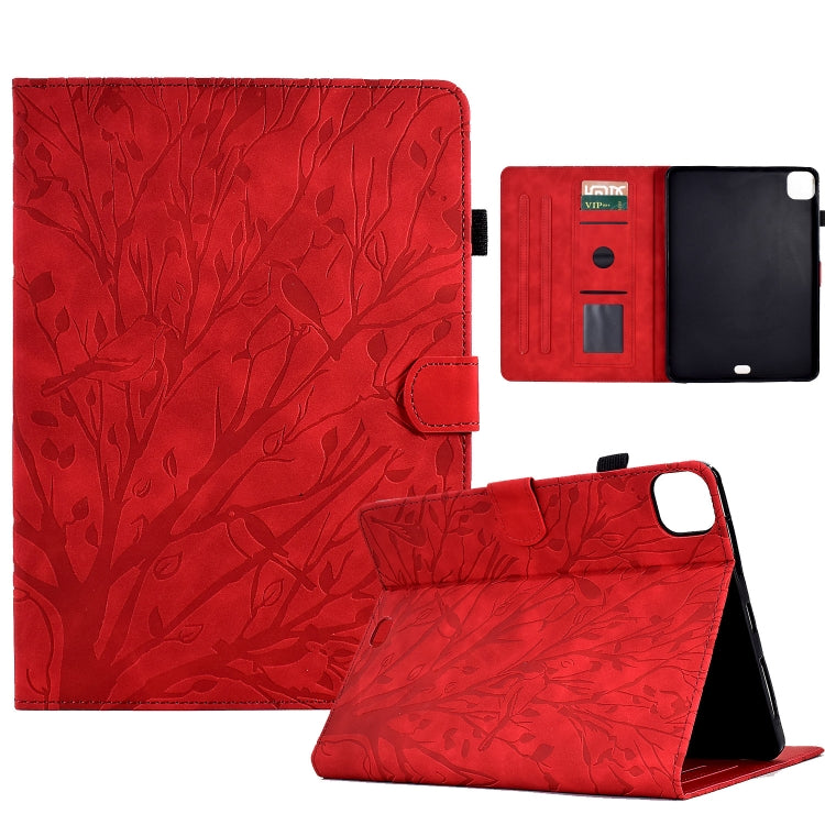 Fortune Tree Pressure Flower PU Tablet Case with Wake-up / Sleep Function, For iPad 10.2 2019 2020 / iPad 10.5 2017 2019, For iPad 10.9 2022 / 2025, For iPad Air / Air 2 / 9.7 2017 2018, For iPad Pro 11 / Air 4 10.9 2020 / Air 5 10.9
