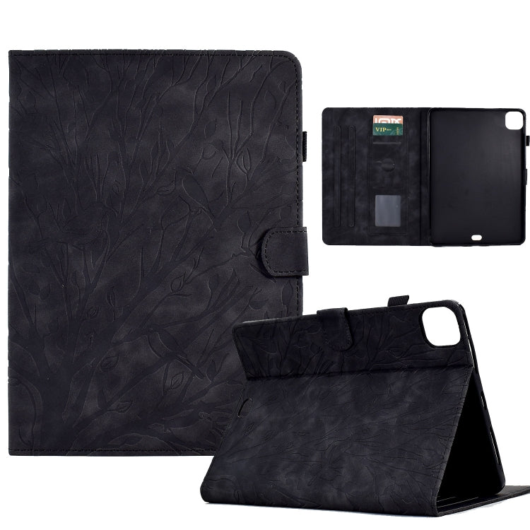 Fortune Tree Pressure Flower PU Tablet Case with Wake-up / Sleep Function, For iPad 10.2 2019 2020 / iPad 10.5 2017 2019, For iPad 10.9 2022 / 2025, For iPad Air / Air 2 / 9.7 2017 2018, For iPad Pro 11 / Air 4 10.9 2020 / Air 5 10.9